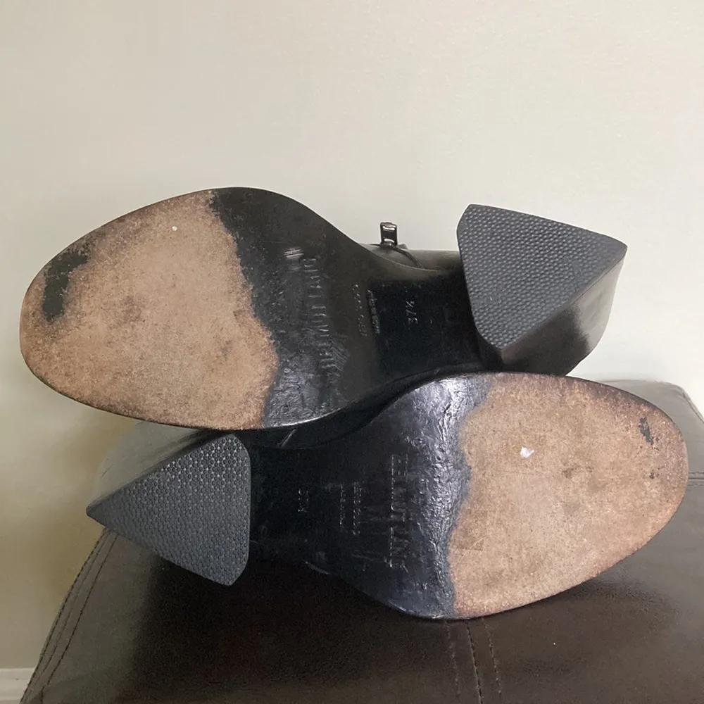 Helmut Lang  Black Leather Ankle Boots - Image 12