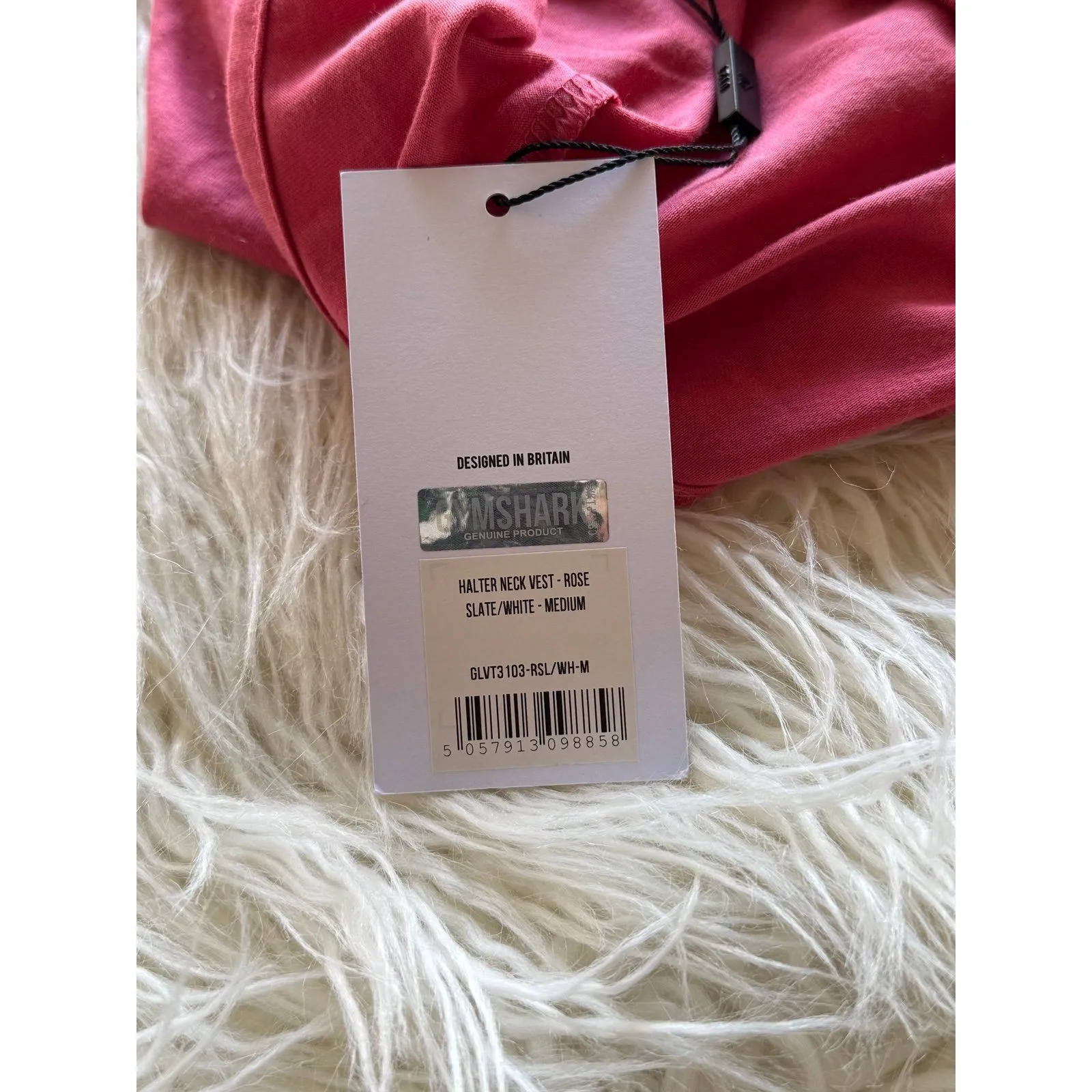 Gymshark Ark Halter Neck Vest Rose Slate White Size Medium - Image 10