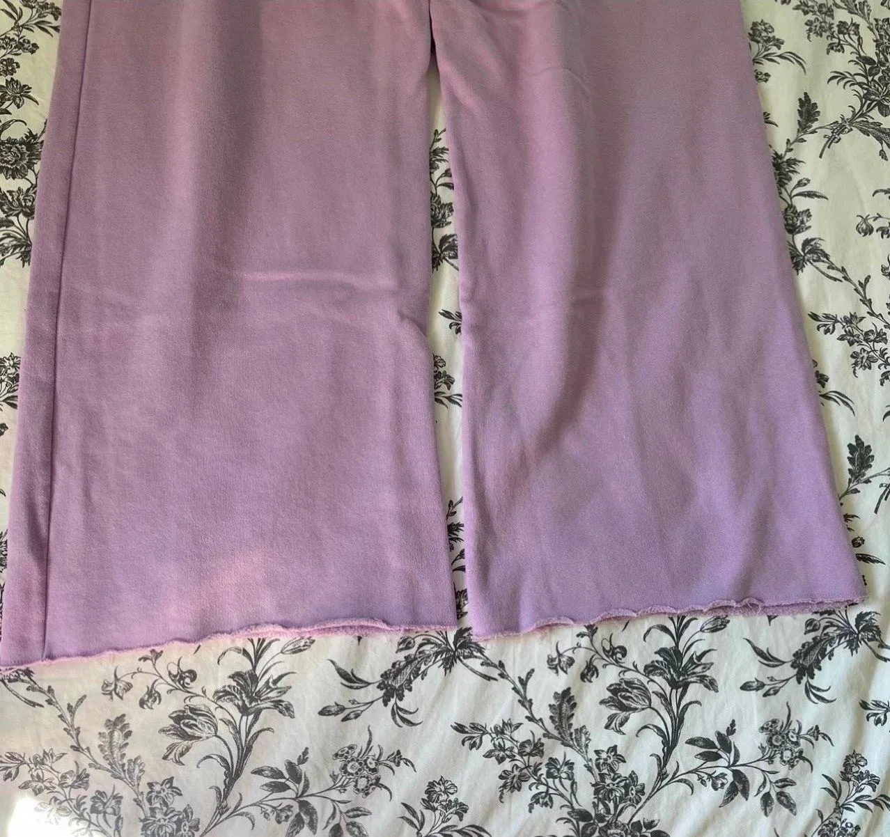 Purple Fleece Wide-Leg Sweatpants - Image 6