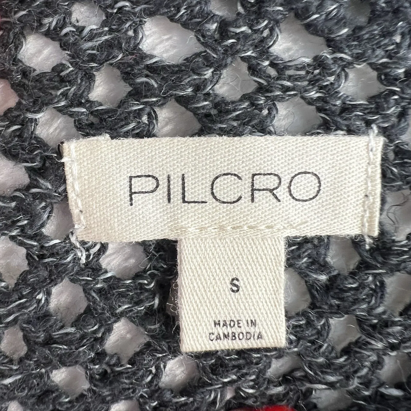 Anthropologie Pilcro Open Stitch Crew Neck Sweater Gray Slouchy Oversized Knit - Image 7