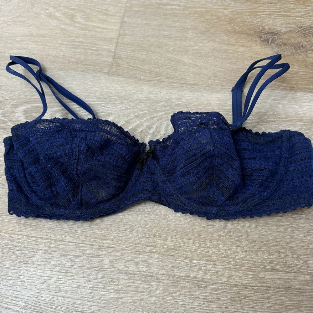 Victorias Secret Unlined Underwire Balconette Bra Blue - Image 3