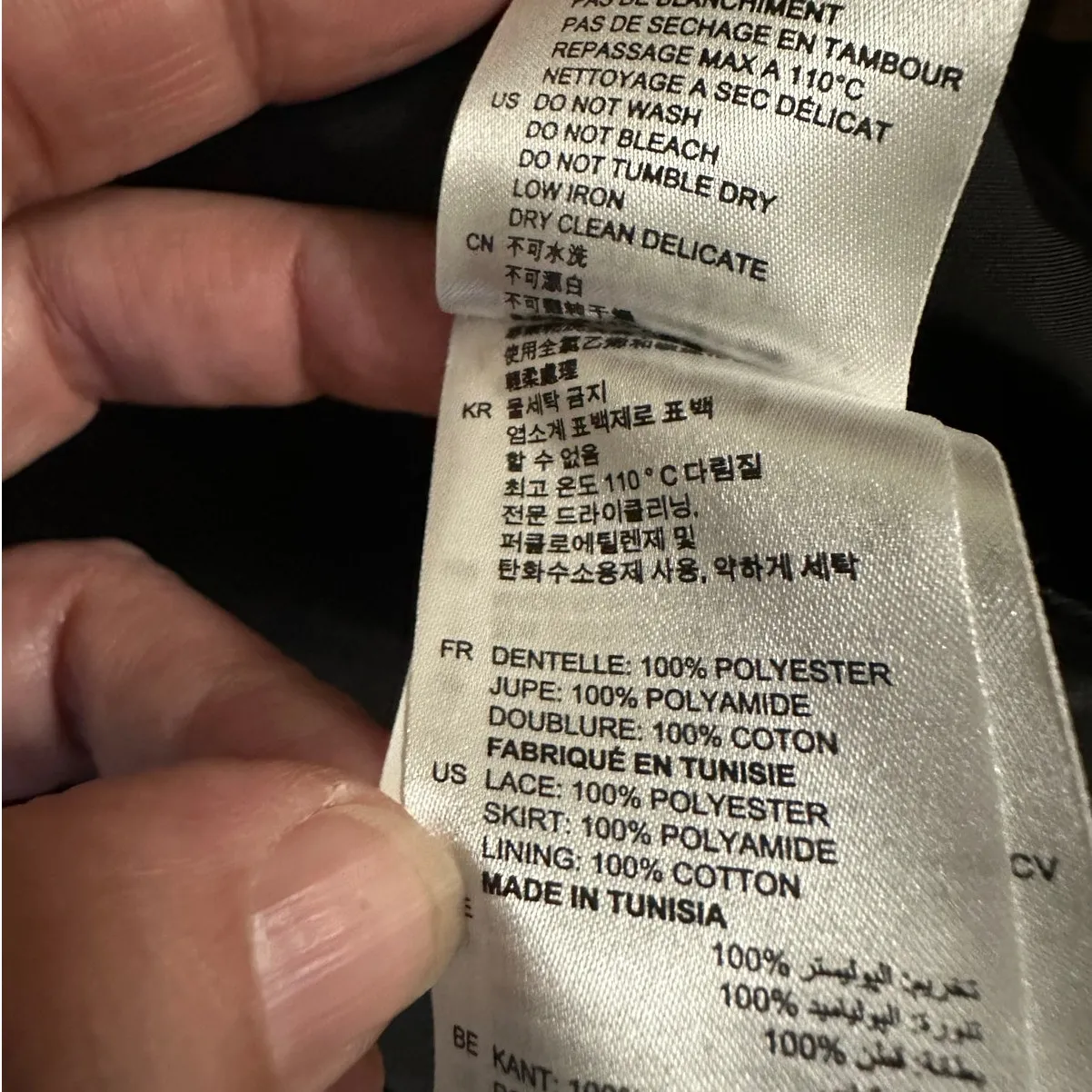 Sandro Paris Mini Dress Black White Lace Full Skirt Fit & Flare - Image 10