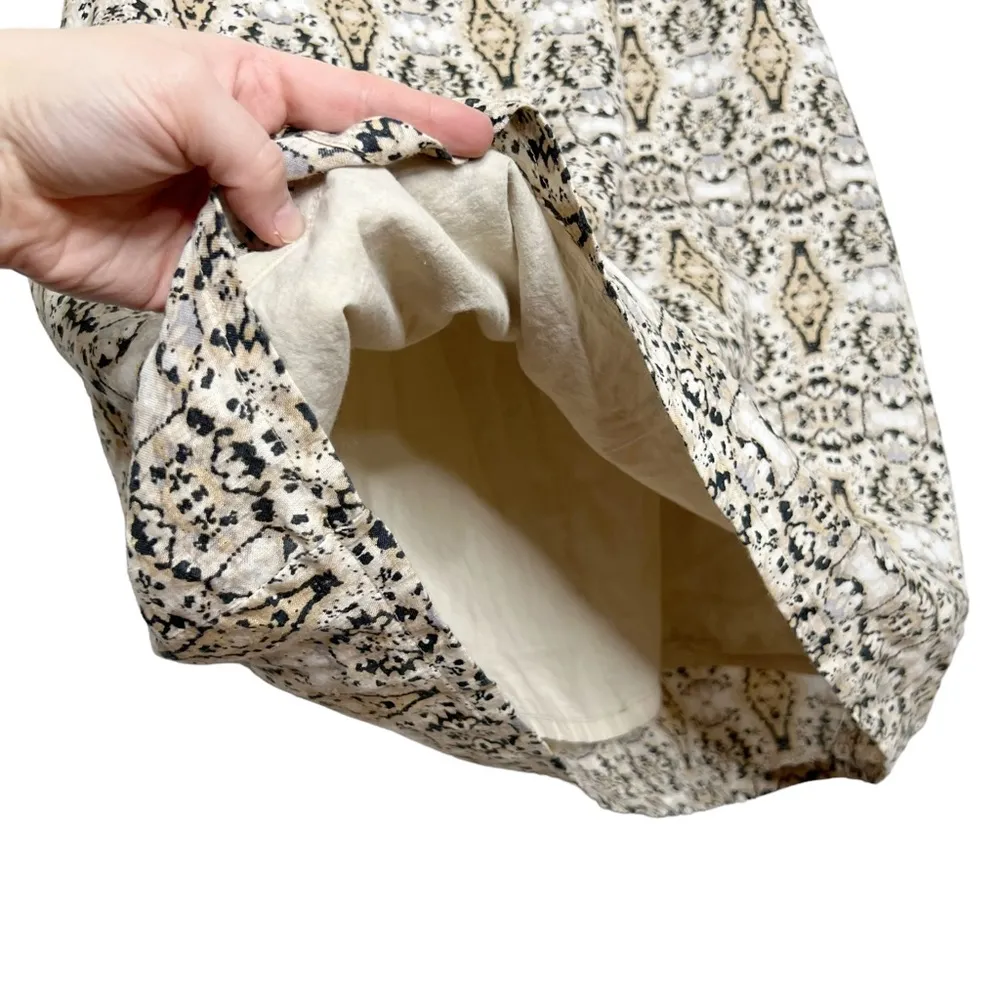 Cynthia Rowley 100% Linen Geometric Ikat Sleeveless Sheath Dress - Image 6