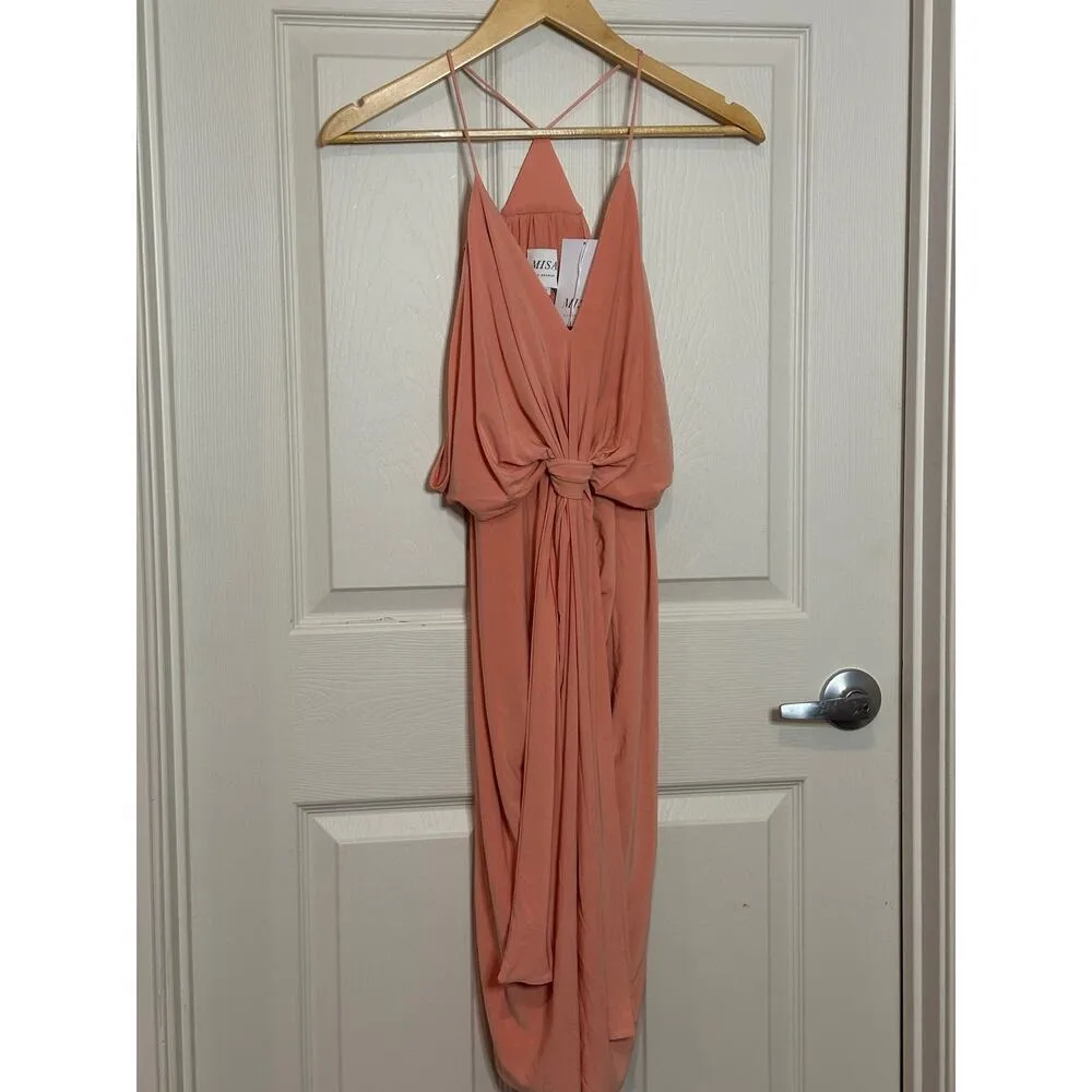 Misa NWT  Long Peach Dress Size Small - Image 5