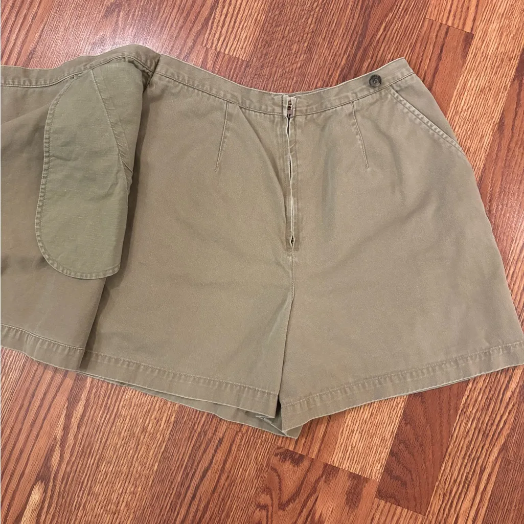 Vtg 90s Limited Chinos Classic Tan Khaki Women's Skorts Size 8 - Image 2