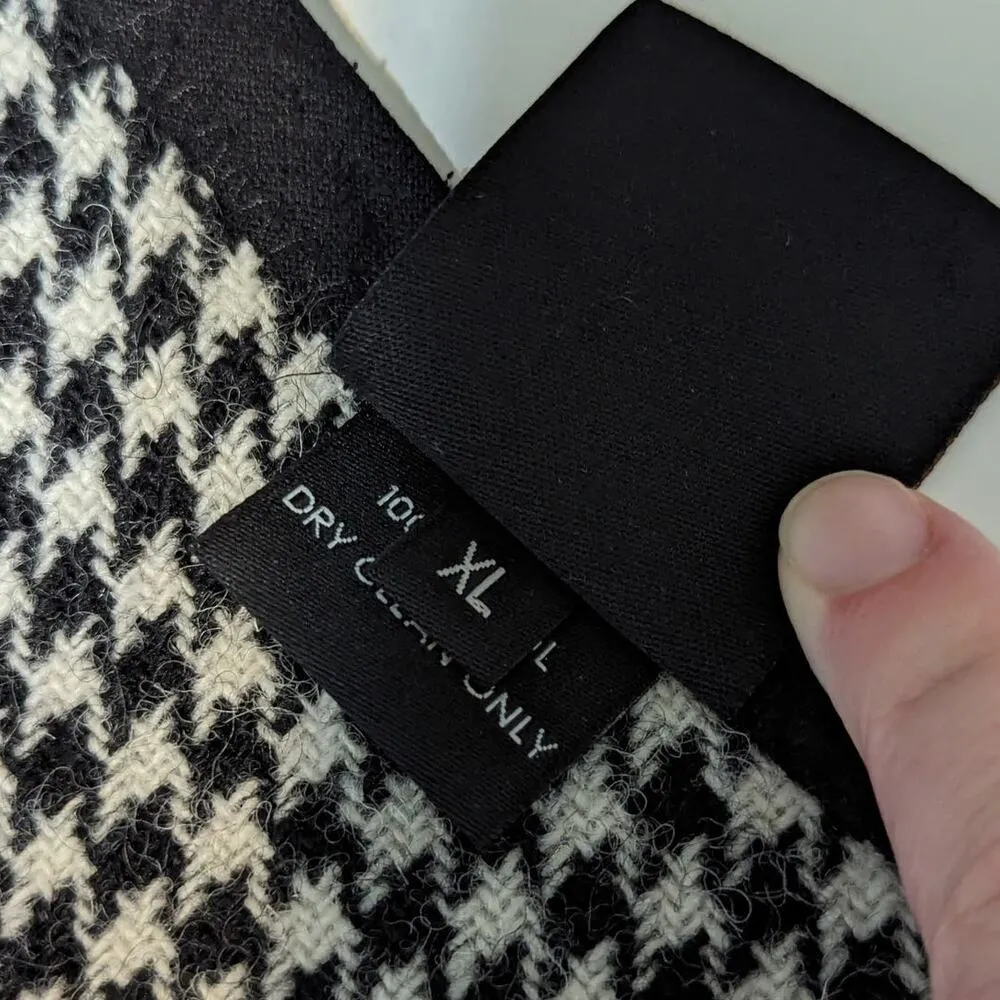 Vintage Candiss Cole Wool Vest Houndstooth Sleeveless Outerwear Womens X - Image 4