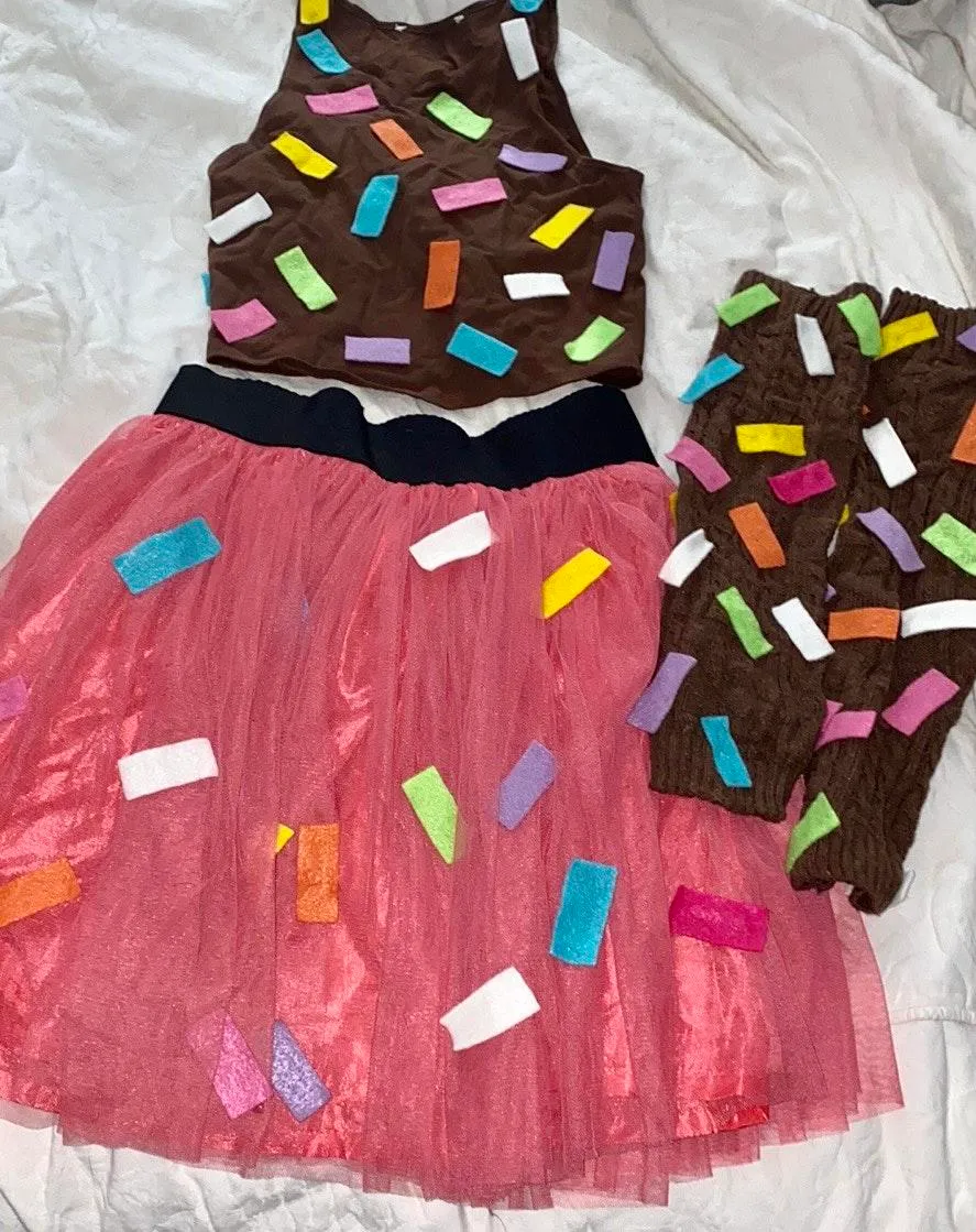 Sprinkle Donut Costume Brown Size M - Image 3