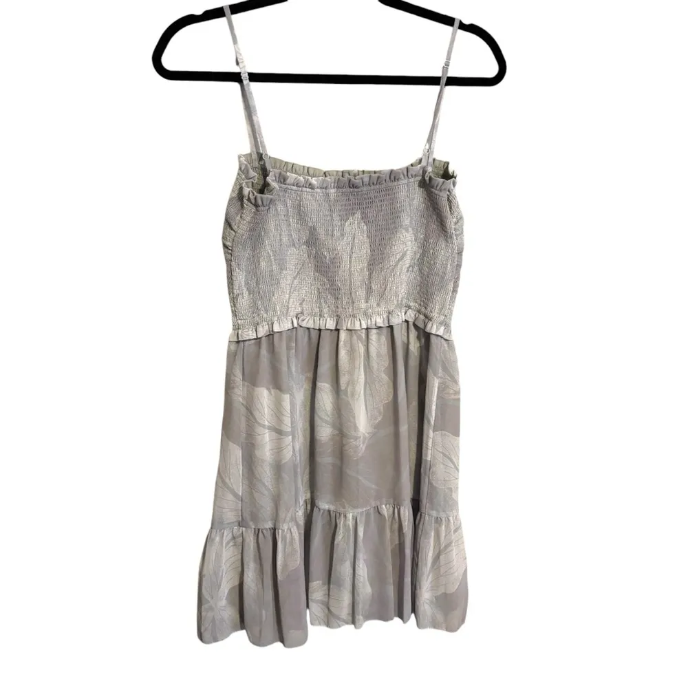 Wilfred Tempest Dress Smocked mini catamaran dusty blue ruffle square neck - Image 8