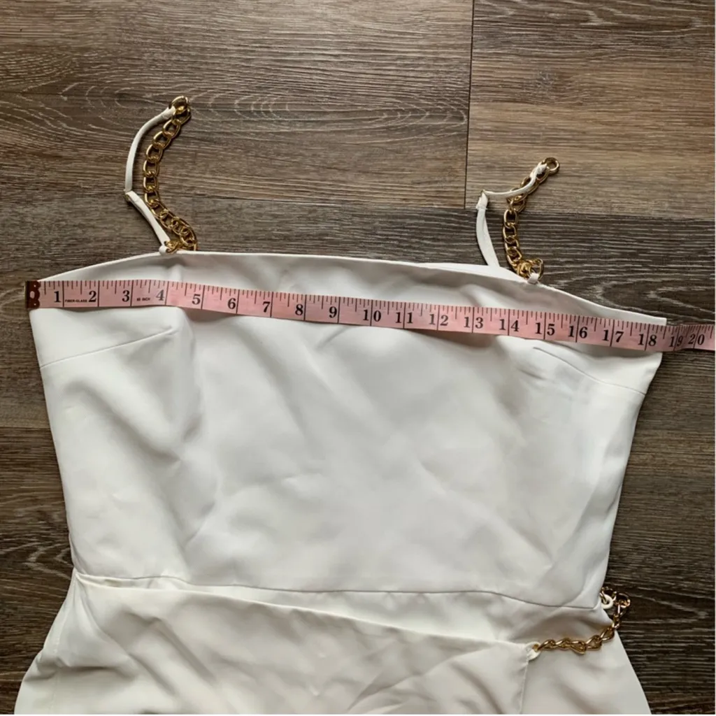 Amanda‎ Uprichard Revolve Mini Asymmetrical Stilla Wrap Dress Chain Size Large - Image 4