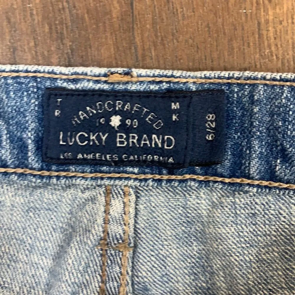 Lucky Brand Bridgette Skinny Busted Legs Distressed Light Wash Jeans - Image 5