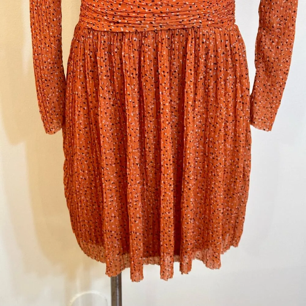 NEW French Connection Mini Dress sz M Long Sleeve V Neck Dress - Image 6