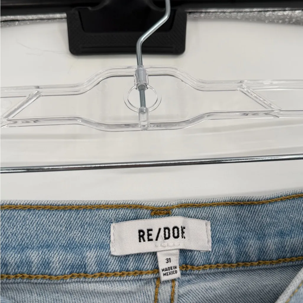 RE/DONE 70s stove pipe distressed button fly‎ jeans 31 - Image 4