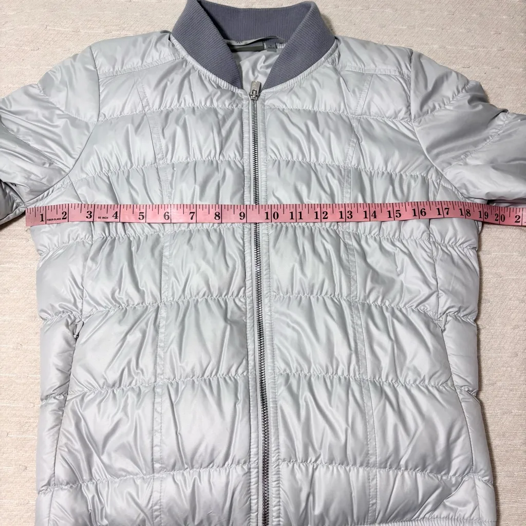 Athleta‎ Womens Jacket Goose Down Dooby Bomber Jacket Coat Gray Size S - Image 3
