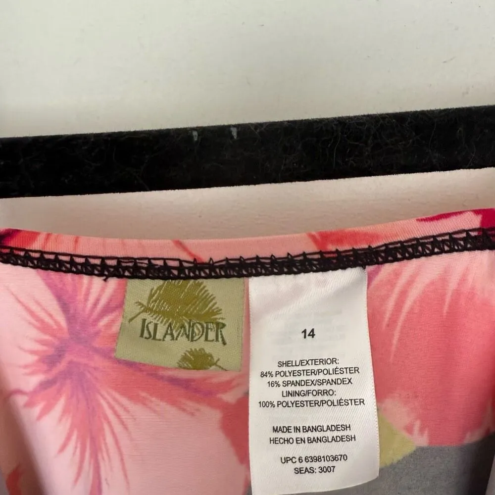 Islander Women’s 14 Floral One Piece Swim - Image 2