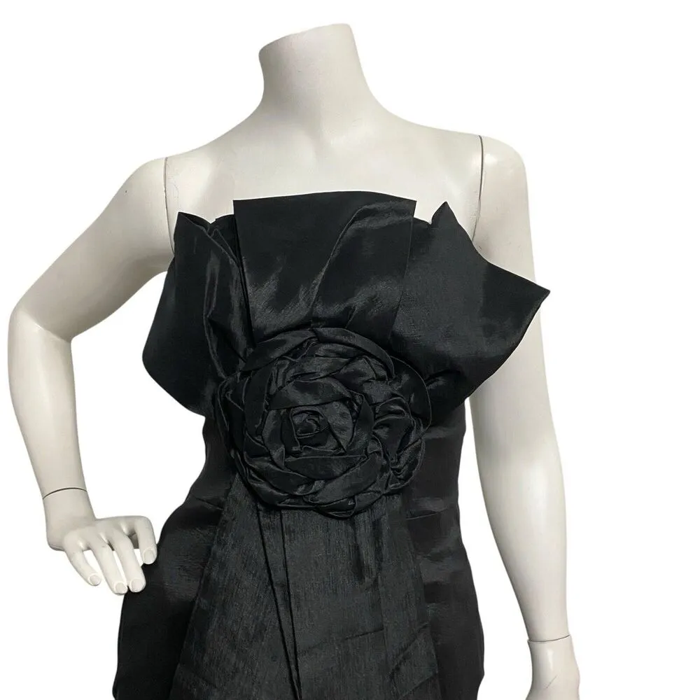 Romeo & Juliet Couture Black Dress Junior Small Floral Accent Stretch Pockets - Image 2