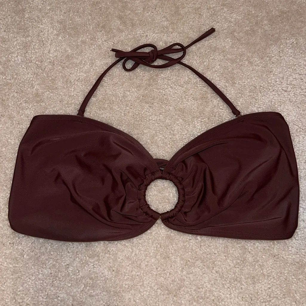 Matte Collection Swim | High Cut Brown Bikini Set - Image 2