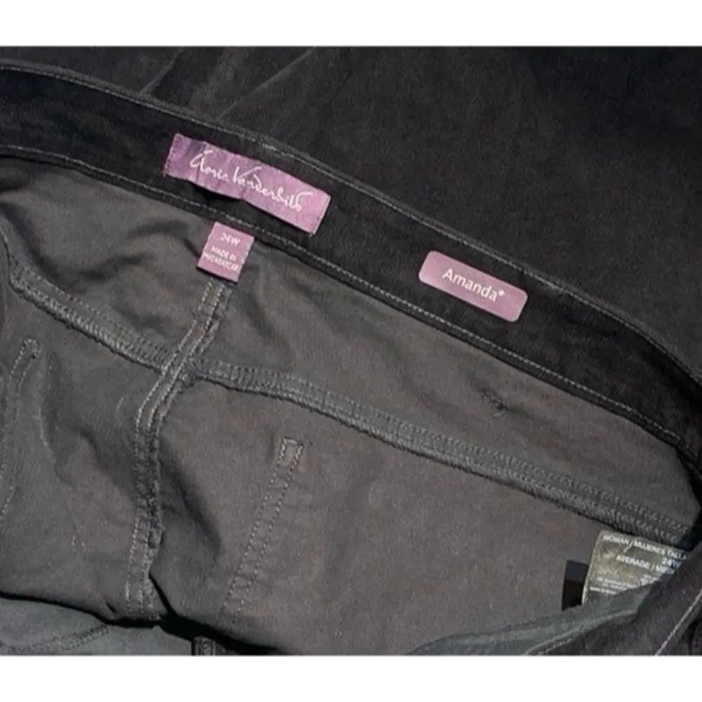 Gloria Vanderbilt Amanda Corduroy Pant Black Size 24W New With Tag - Image 5