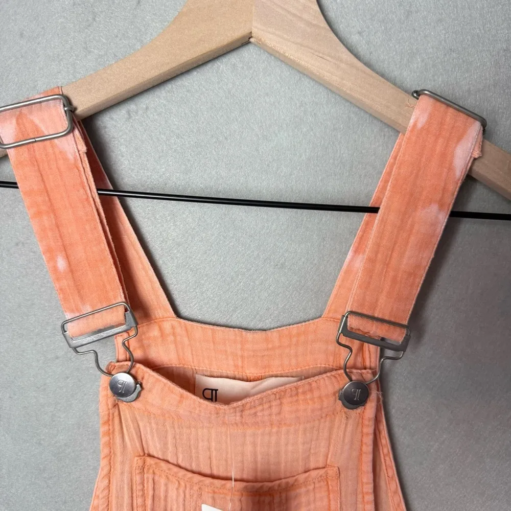 Anthropologie Pilcro Women’s Gauze Micro Overalls Peach Summer Beach US 2 New - Image 7