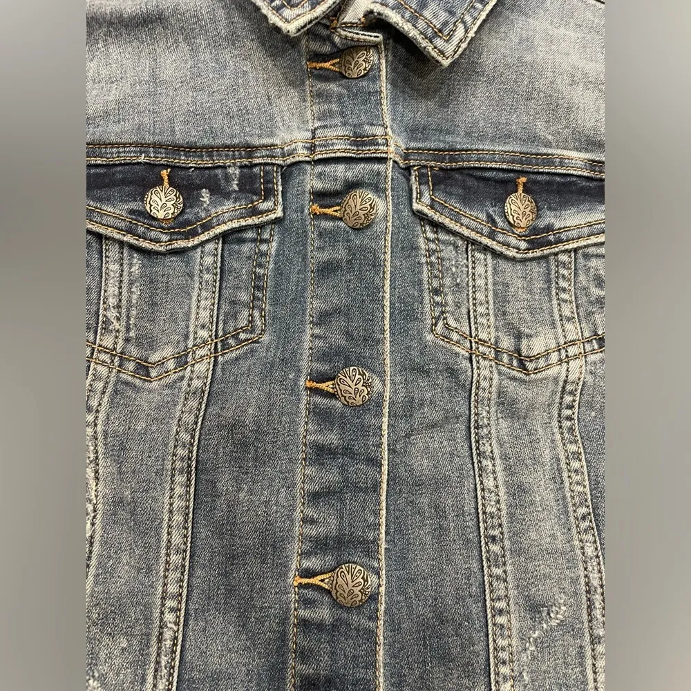 Prana Denim Cropped Vest - Image 3