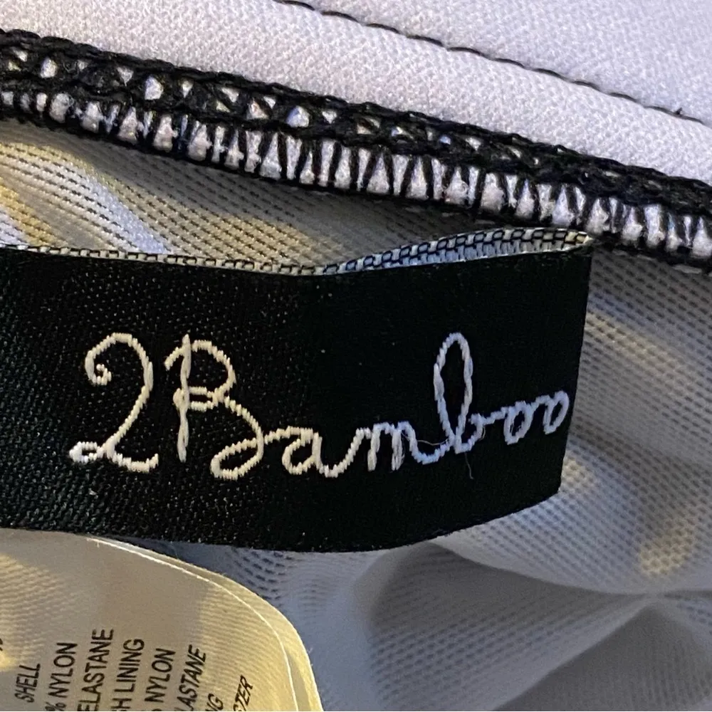 2Bamboo One Piece Halter Polka Dot Bathing Suit Swimwear Black White Size Large - Image 8