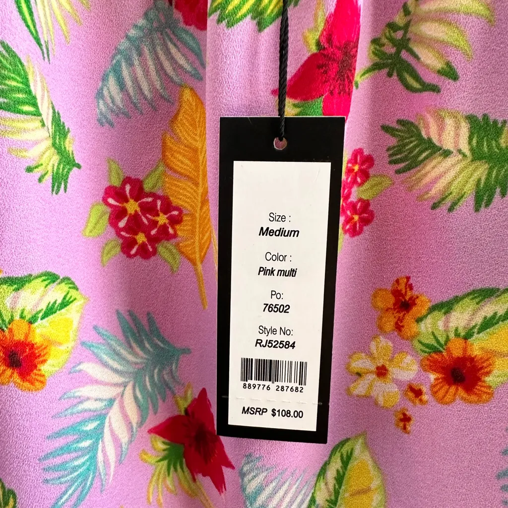 Romeo & Juliet Couture Blouse Women’s Size Medium Floral Cold Off Shoulder NWT - Image 6