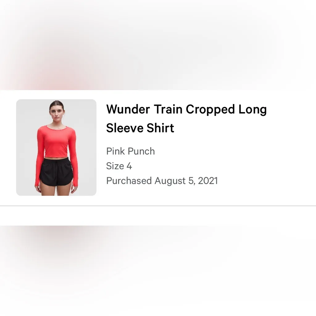 Lululemon Wunder Train cropped long sleeve - Image 6
