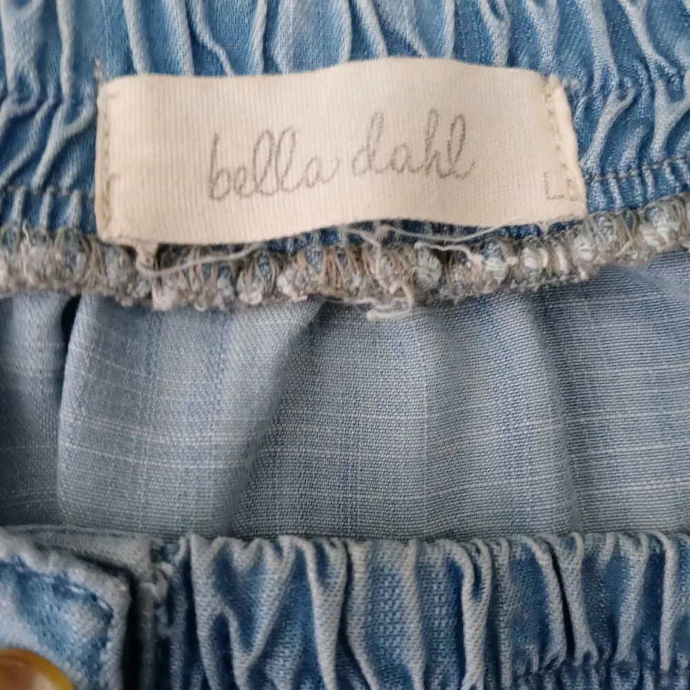 Bella Dahl chambray strapless dress size large - Image 5