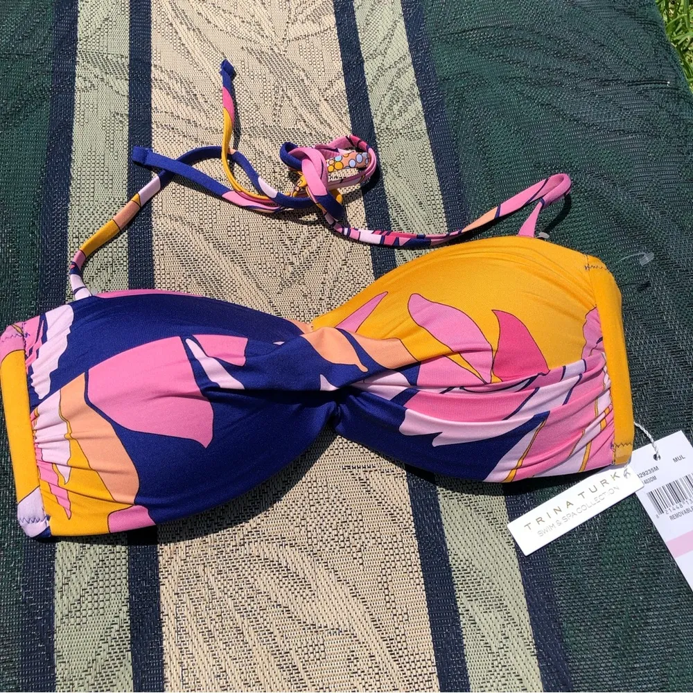 Trina Turk Breeze High Waisted Bikini Bottom & Padded bandeau top 6 - Image 5