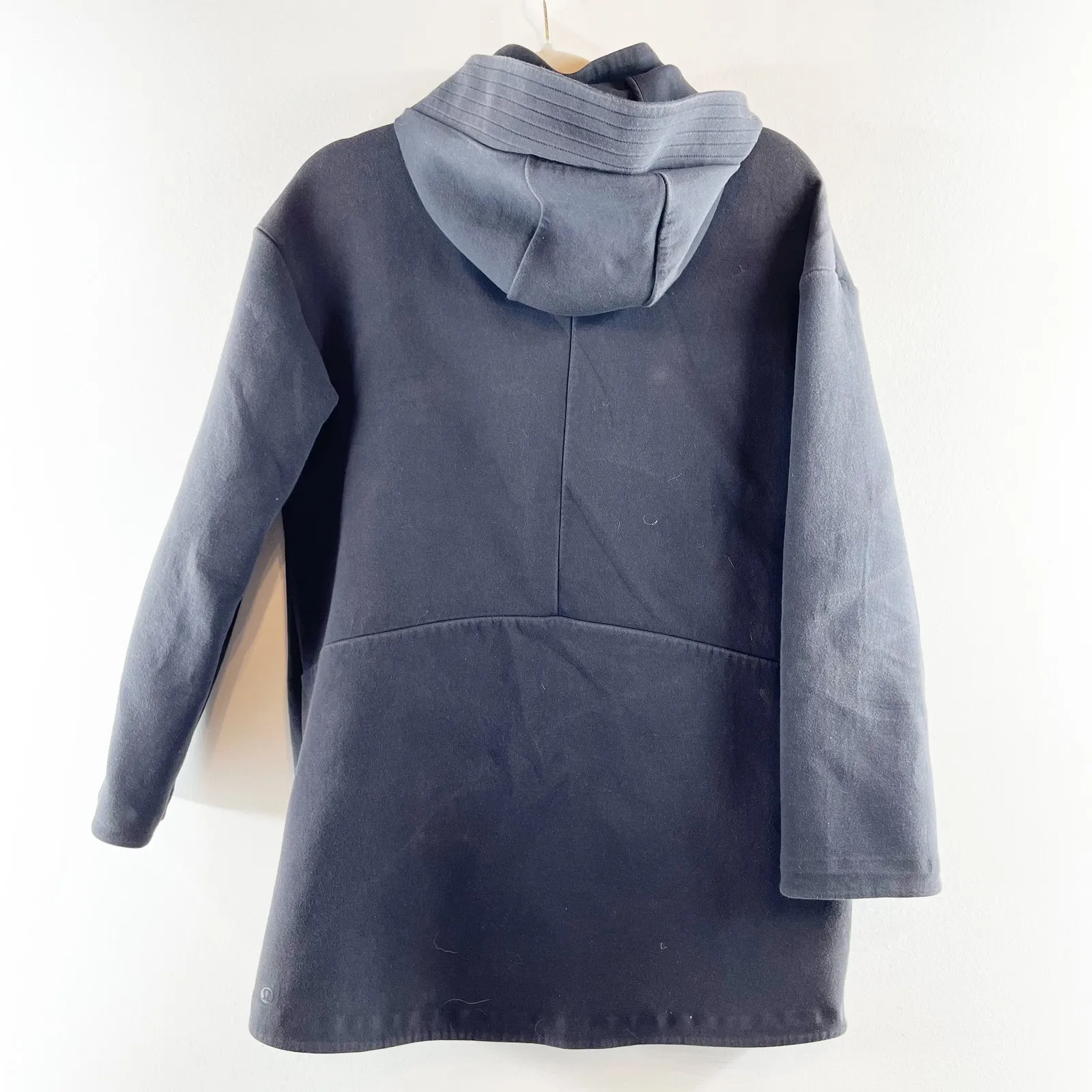 Lululemon New Form Hooded Full Zip Longline Peacoat Black 8 - Image 5