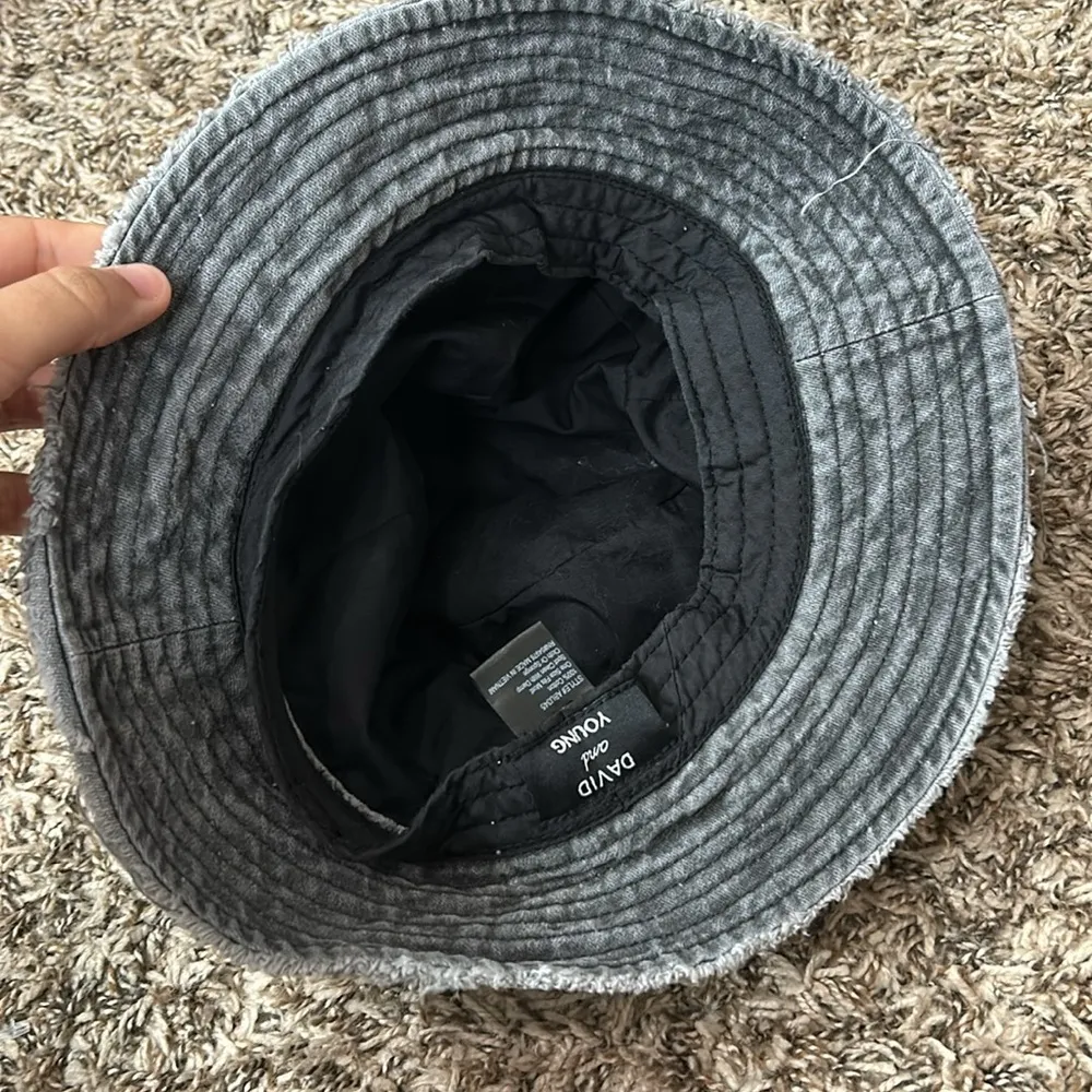 David and Young Charcoal Wash Bucket Hat Gray - Image 4