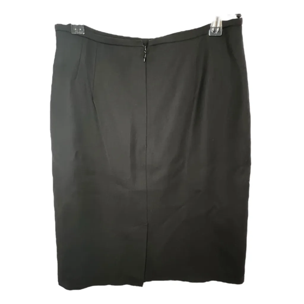 Paradox Vintage Basic Professional Black Above The Knee Pencil Skirt Size 4 - Image 3