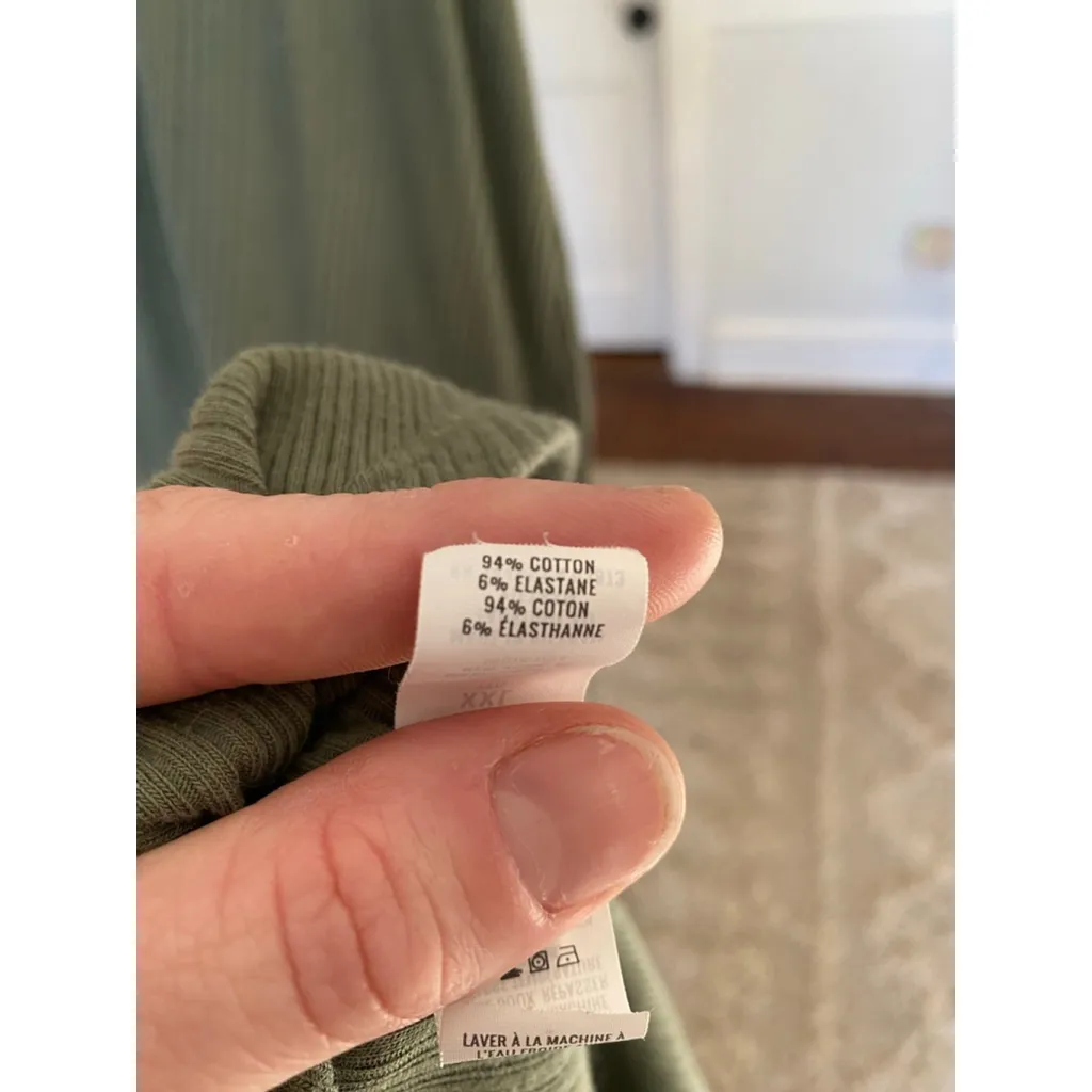 Aerie Olive Ribbed Maxi Dress Scoop Neck Lounge Beach Resort Relaxed Sage Green - Image 11