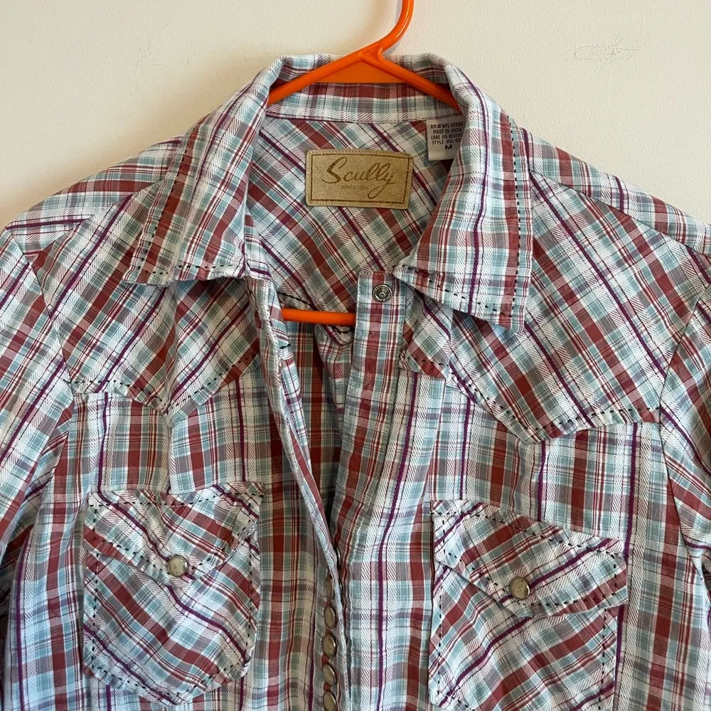 Scully Women’s Plaid Rodeo Button Down Shirt - Image 4