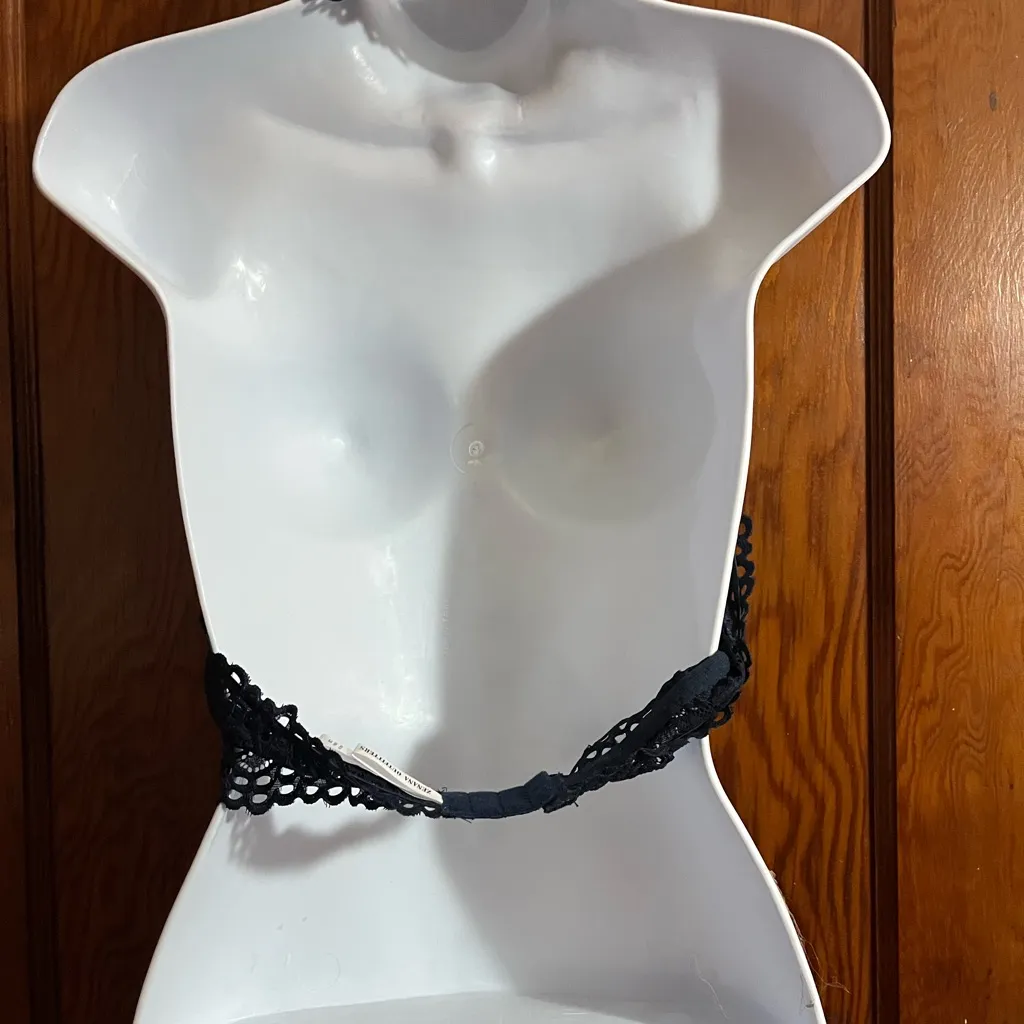 Navy Blue  Lace Halter Bralette - Image 3