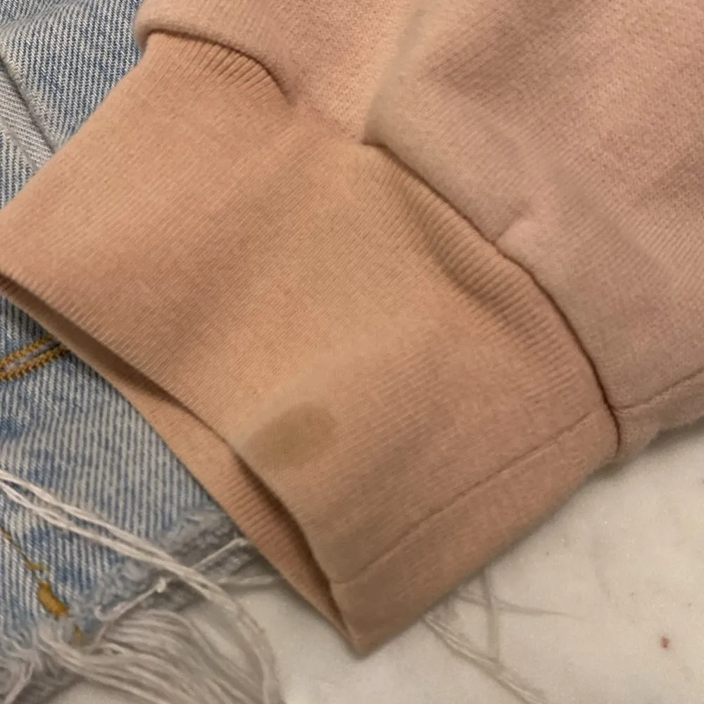 AllSaints anders crop Jean jacket with sweatshirt sleeves - Image 6