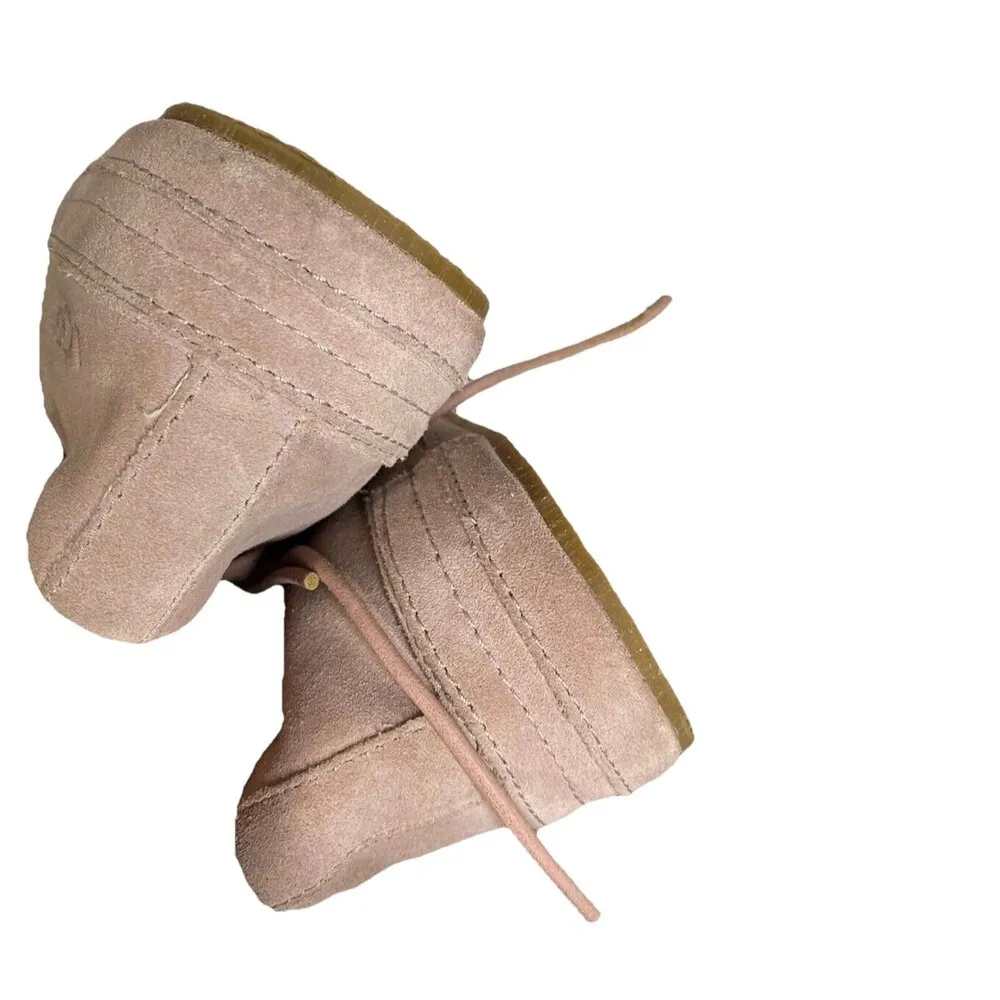 UGG BLAKE Sneakers Dusk Pink Suede Low Top Lace Up  Women's 9.5 Crepe Soles - Image 9