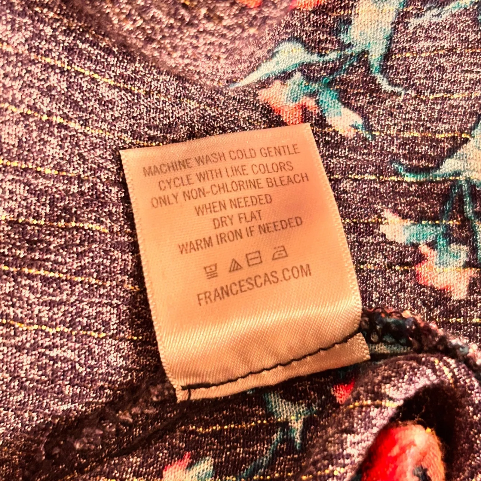 Mi Ami Maxi Dress Juniors Small Dark Romantic Florals Whimsy Fairy Travel Vacay Blue Size undefined - Image 11