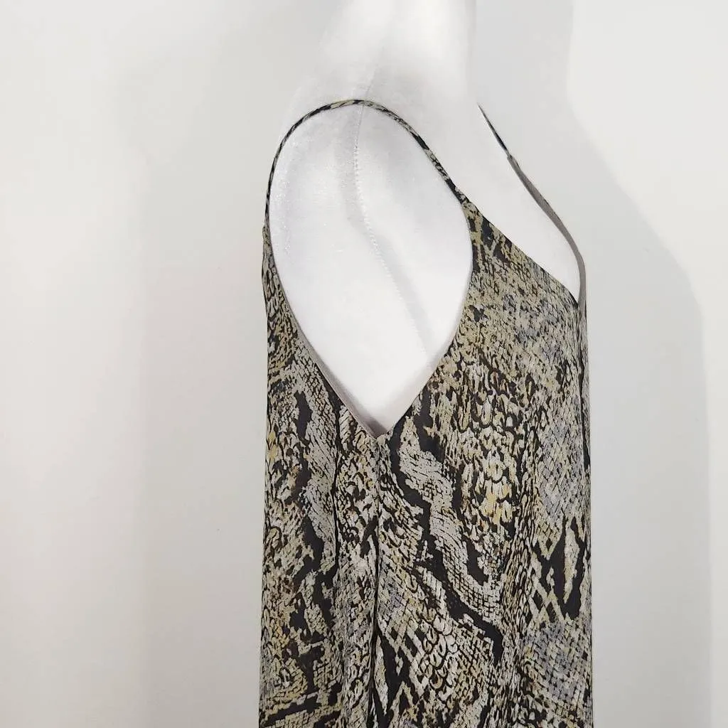 By Together Snakeskin Print Mini Slip Dress Size Small Black and Tan Print Dress - Image 4