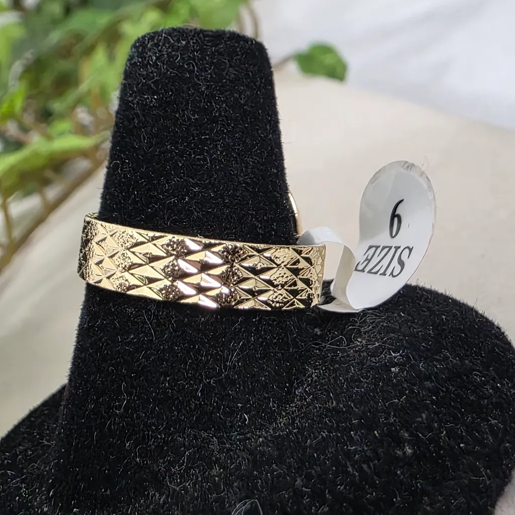 Gold Filled Ring St Jude Icon with Ciboc Zirconia Size 9 - Image 3