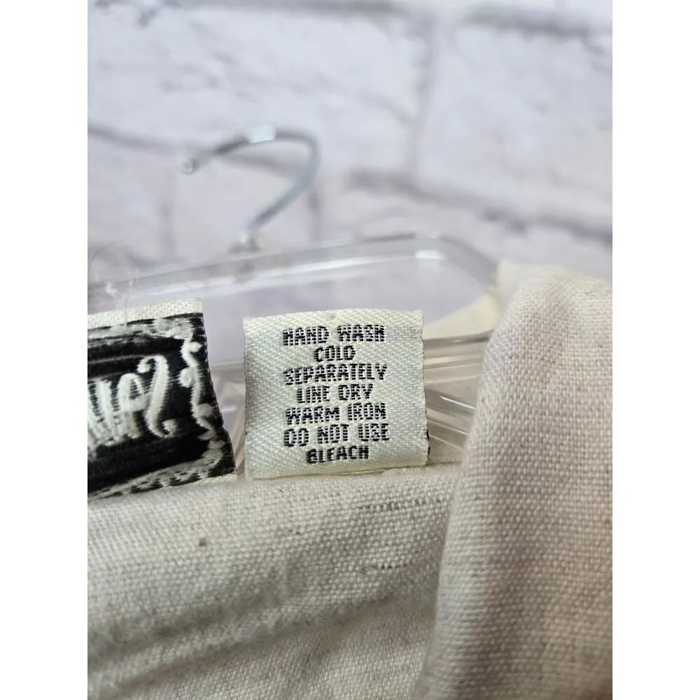 Vintage Tantrums cotton floral embroidered Safari animal print medium. - Image 8