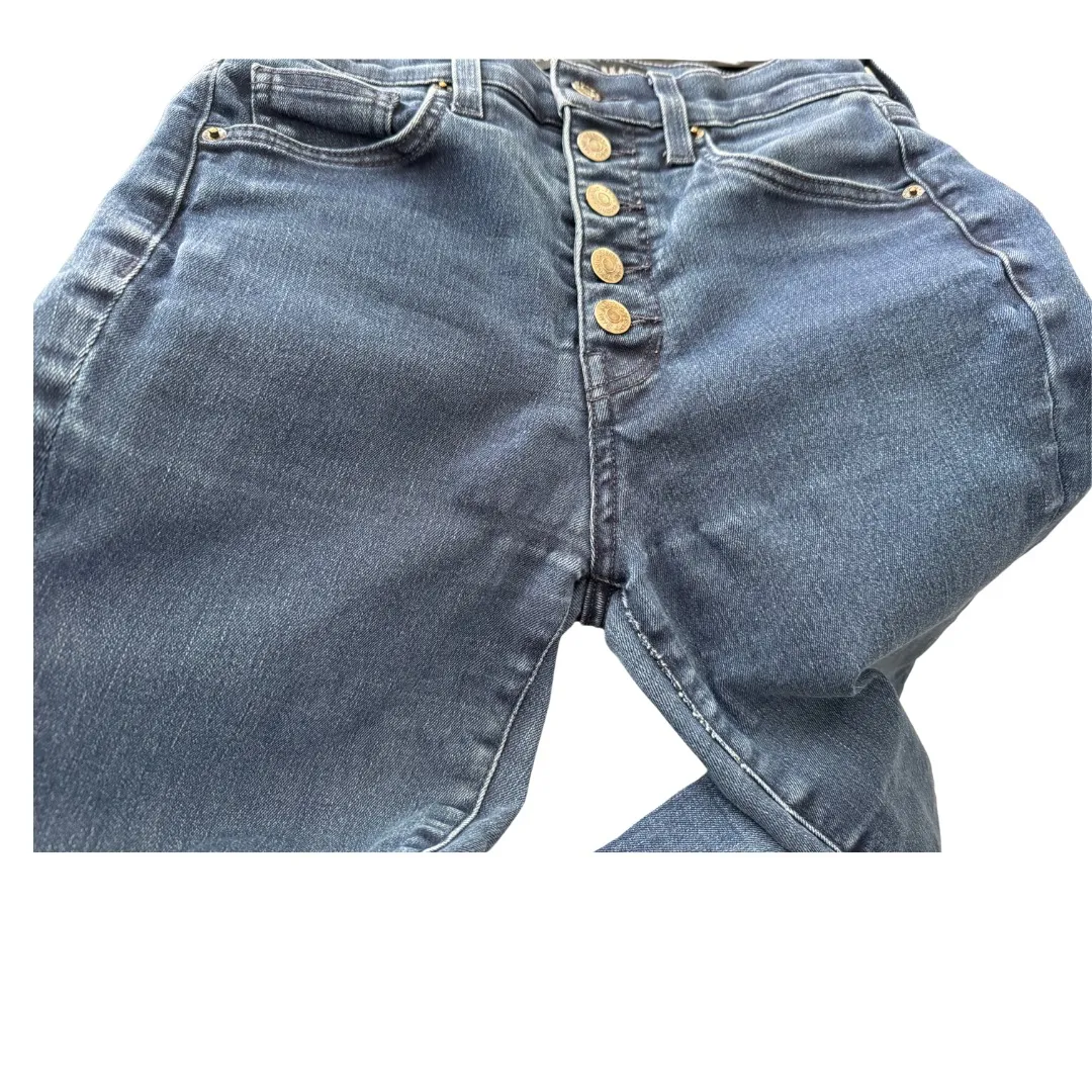 Veronica Beard Jeans Womens 28 Debbie Ankle Skinny High Rise Bright Blue Stretch - Image 6