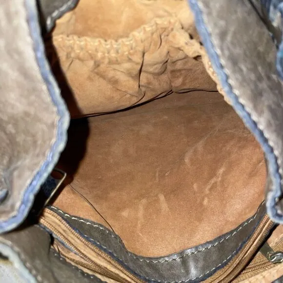 Patricia Nash Bohemian Style‎ Italian Leather Bucket  Handbag Brown - Image 3