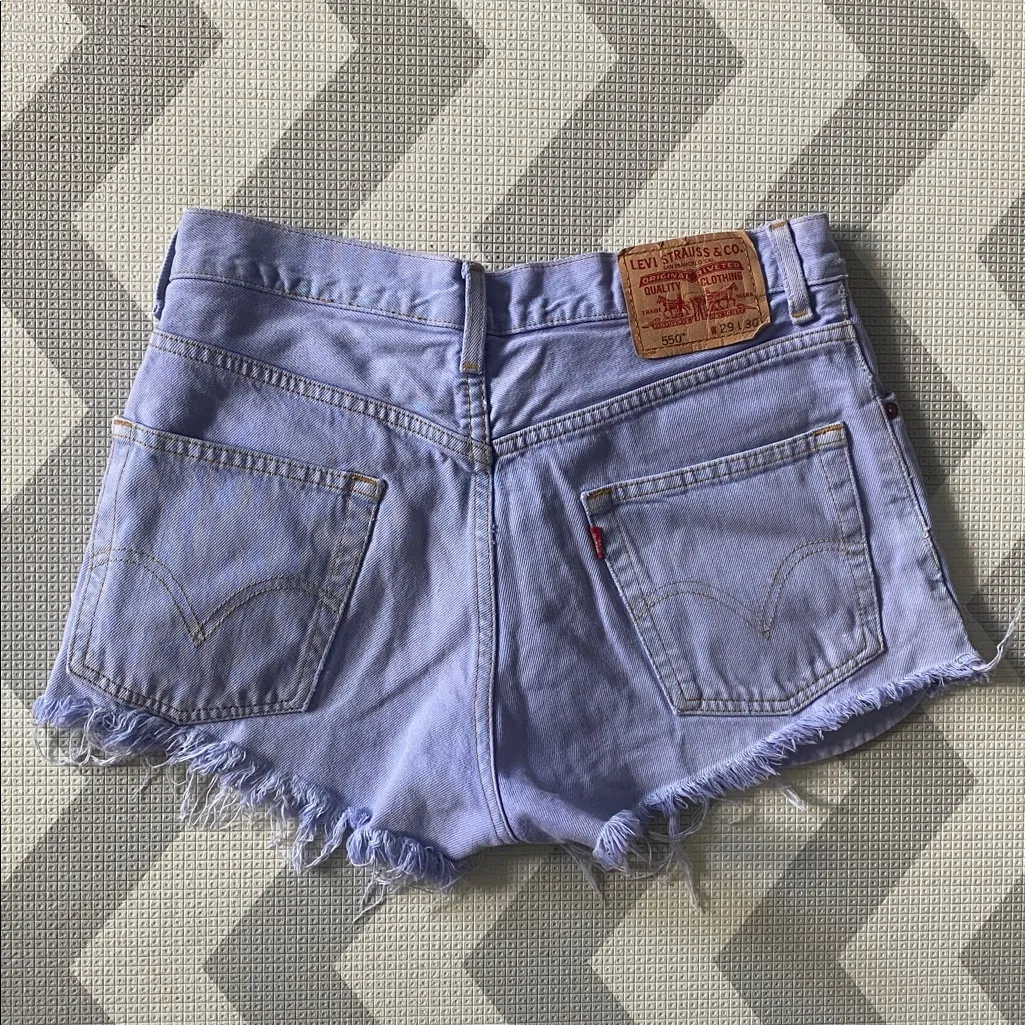 Levi Strauss & CO. Light Blue Denim Shorts 100% Cotton Size W29 L30 (See Pics) - Image 2