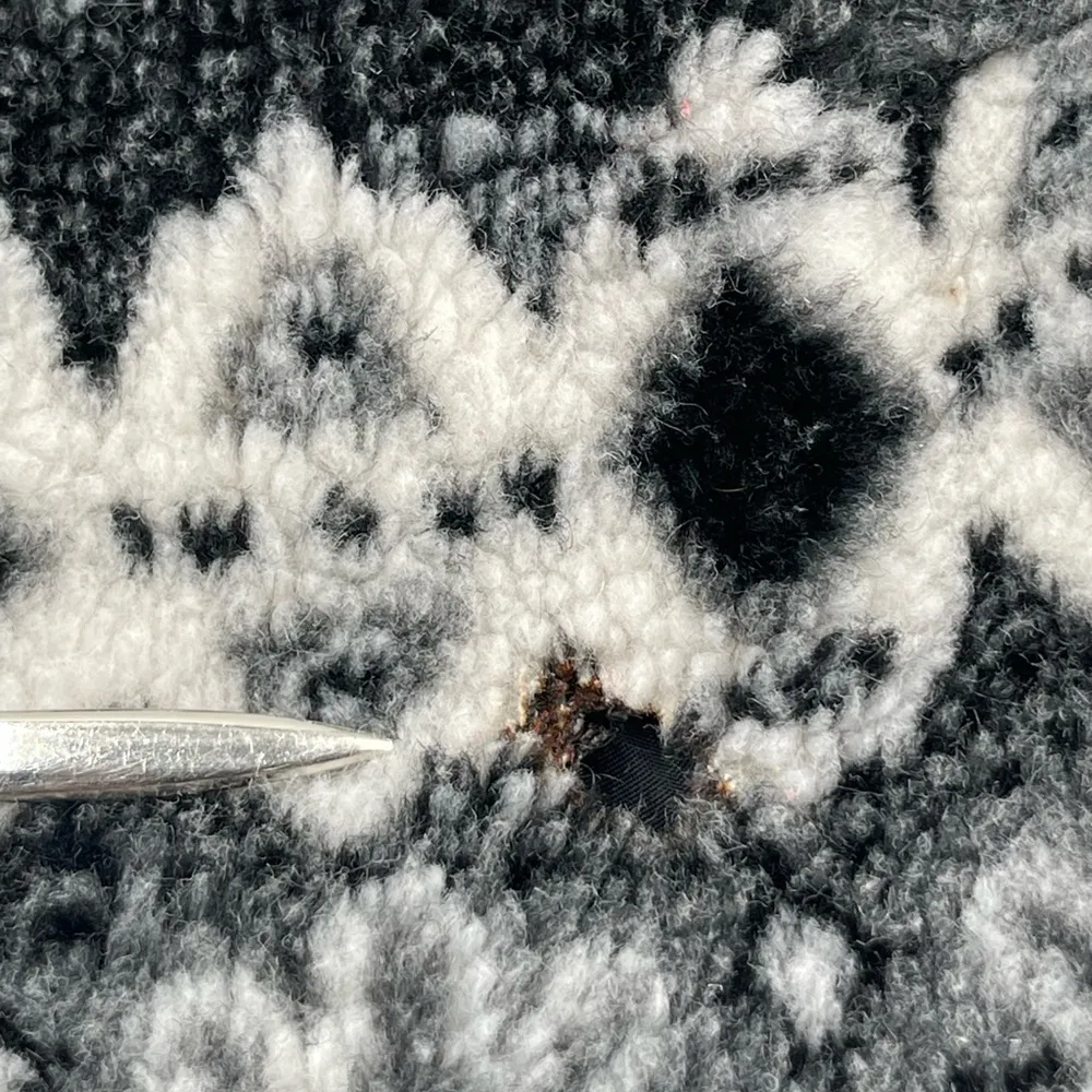 Real Comfort Fleece Coat Women's Nordic Deer Size Medium Jacket Vintage Black - Image 11