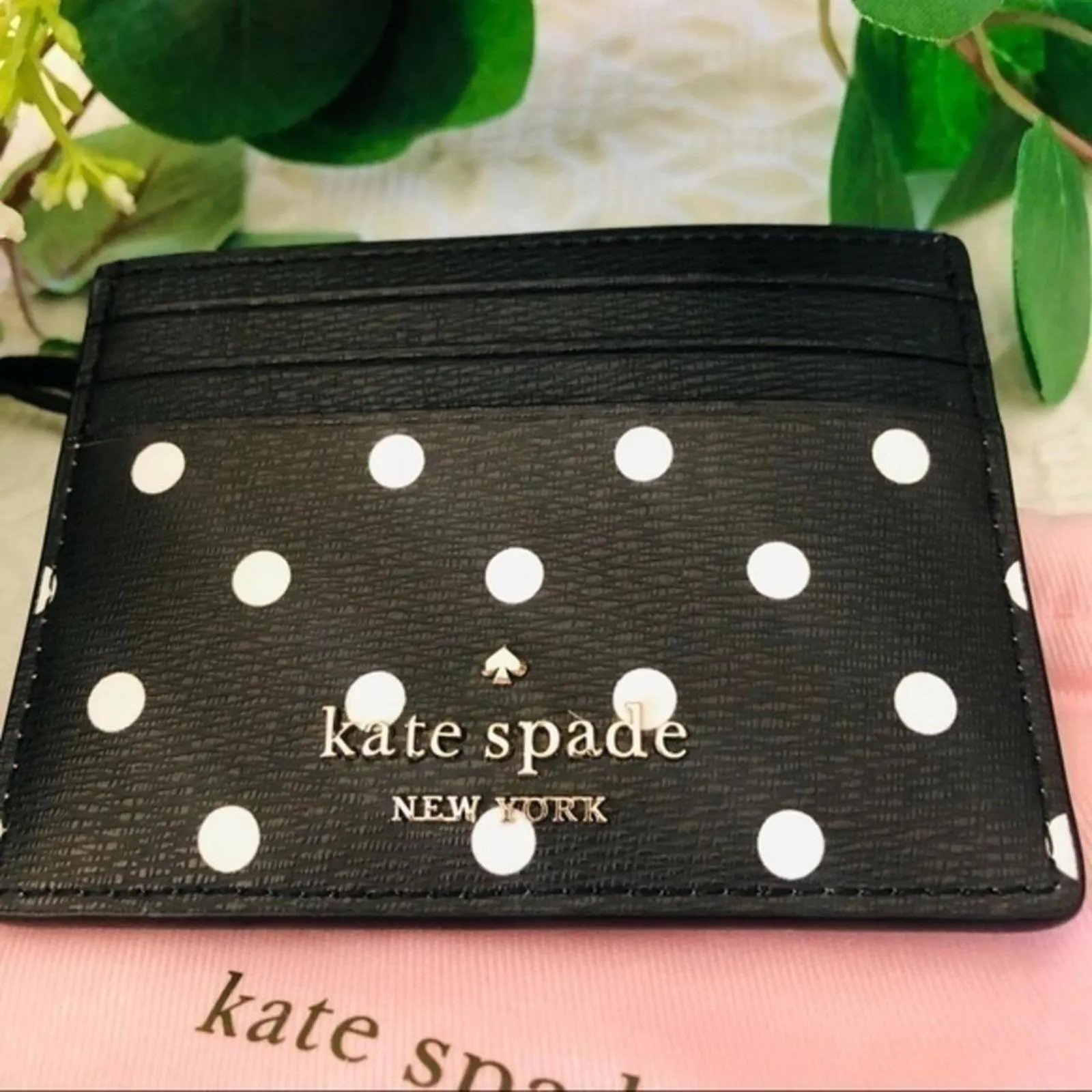 Kate Spade x Disney Minnie Mouse Polka Dot Card Holder With Bow NWT Red - Image 2
