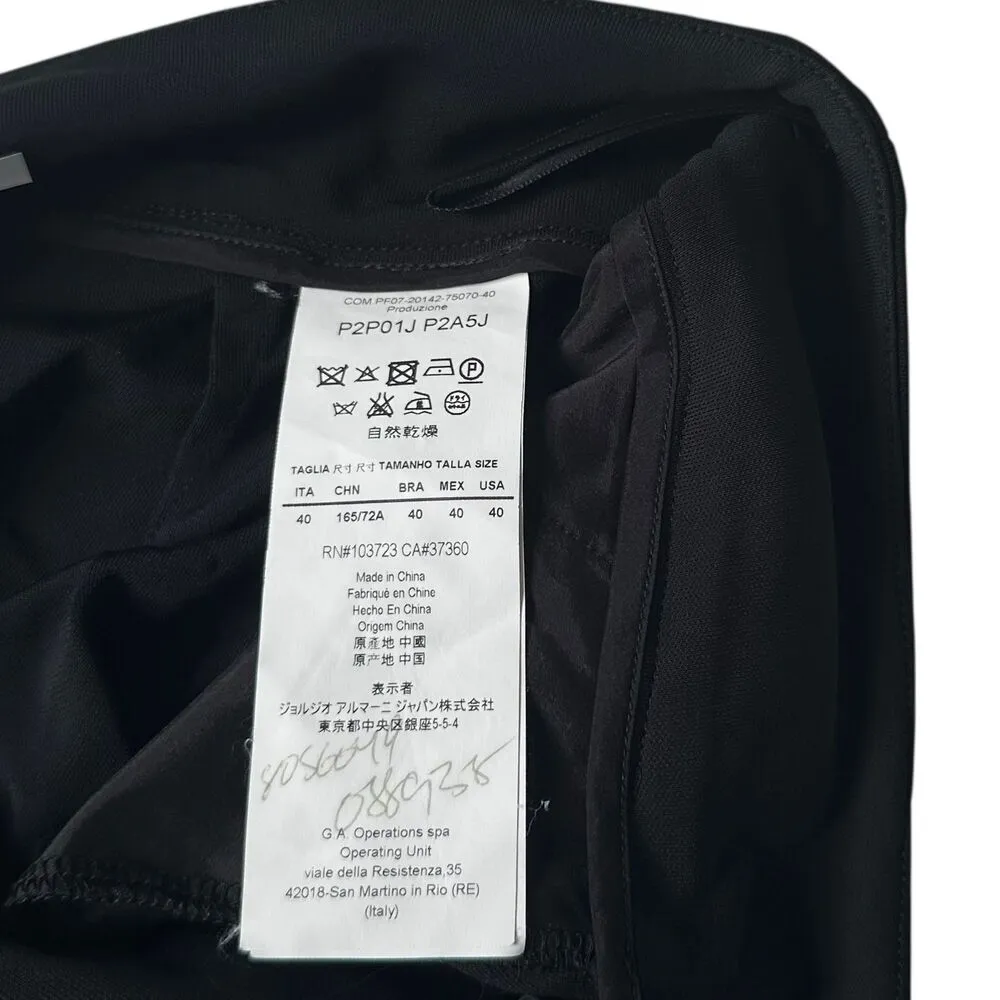 Emporio Armani Black Pleated Pants w/ Pockets Women's Size 40 or US 4 | 72-40 - Image 5