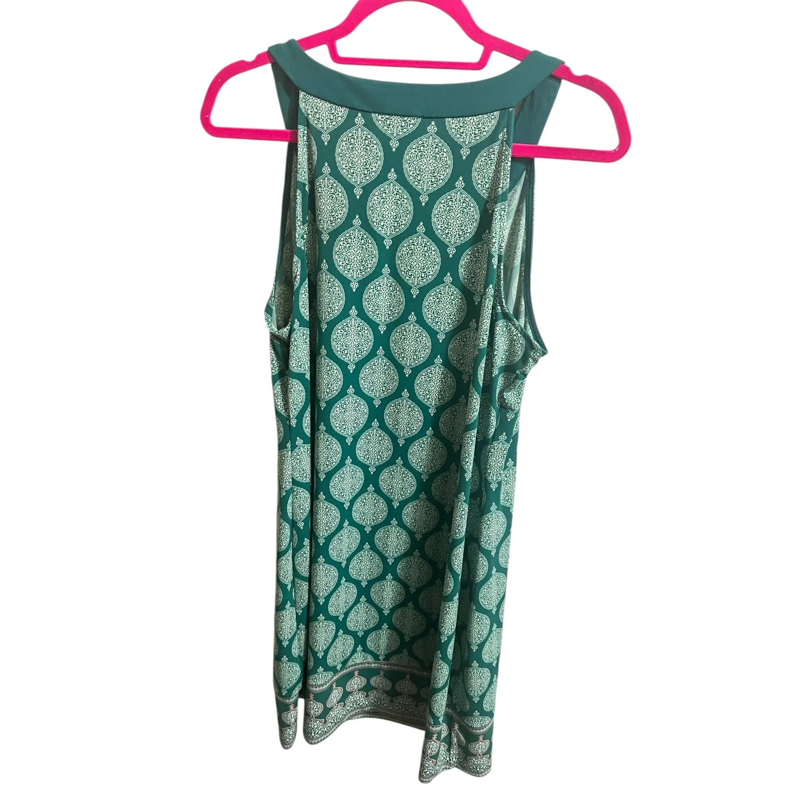 Magnolia Grace Jade Green Alhambra Knit Halter Dress Womens Large Sleeveless - Image 4