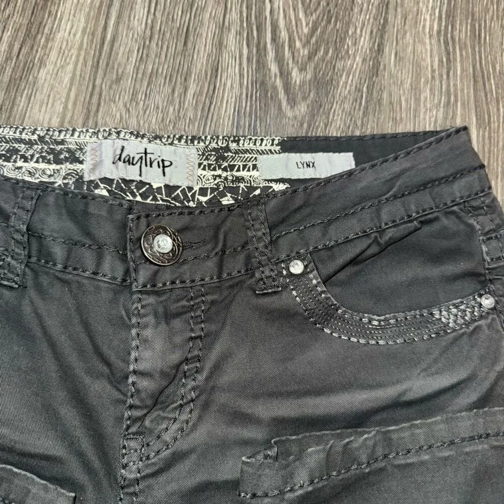 Daytrip Lynx Black Capri/Crop Pants Jeans Sz 28 x 23.5 Inseam - Image 4