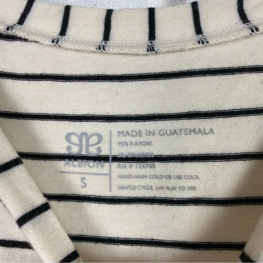 Albion Cream&Black Stripe T-Shirt Mini Dress Sz.S - Image 7