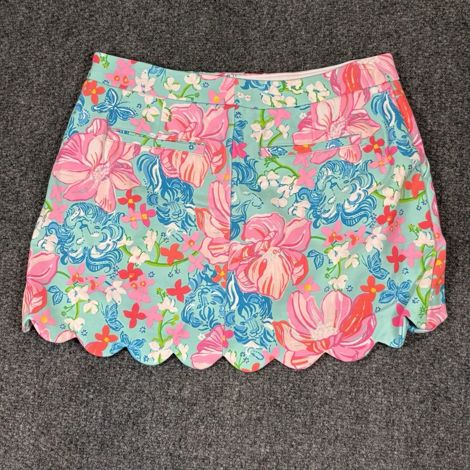 Lilly Pulitzer Skort Sz 4 Blue Colette Preppy Beach Resort Cruise Luscious Lions - Image 2